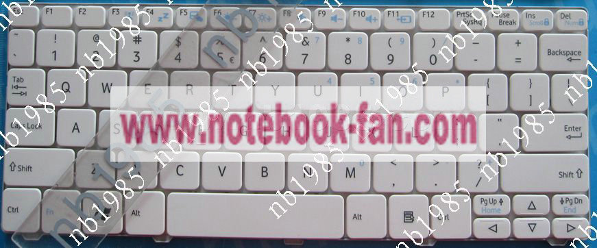 FUJITSU LifeBook MH330 MH330R MeeGo Keyboard US WHITE - Click Image to Close